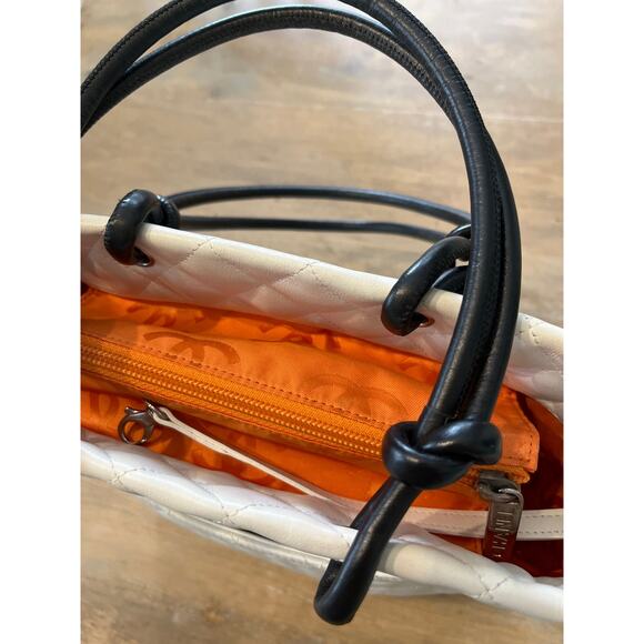 Chanel Python Ligne Cambon Tote White Quilted Leather and matching wallet - Picture 11 of 16